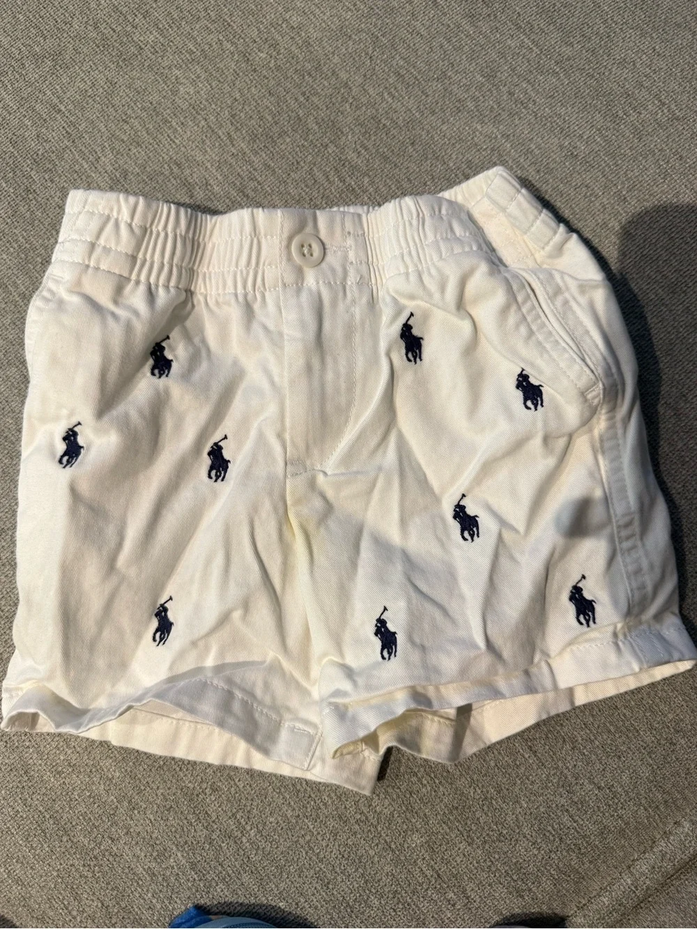 Polo Ralph Lauren 18 month navy onsie and 12M polo shorts